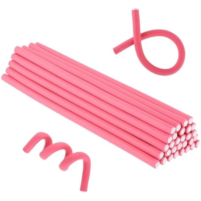 Mclear Heatless Hair Curling Flexible Rods, Magic Foam Rollers, Non Heat Flexi Twist Curling Rods For Long, Short, Medium Hair, Hair Curler Rolls (Multicolor) (Random, Pack of 20) - Image 1